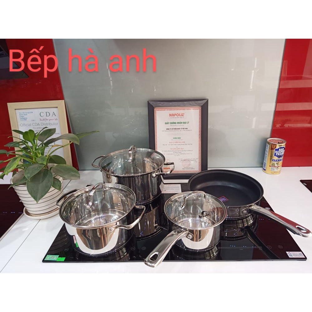 Bộ nồi Bauer way cao cấp 4 món - hàng chính hãng ( có hinh ảnh video thực tế)
