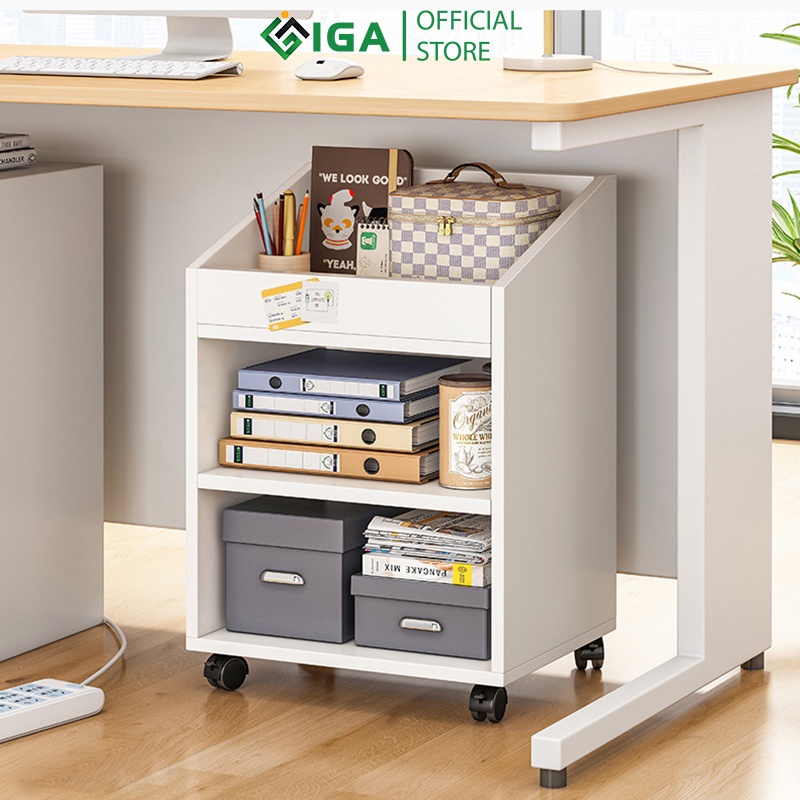 Tủ đồ văn phòng đa năng các tầng phong cách có bánh xe tiện dụng - GP190
