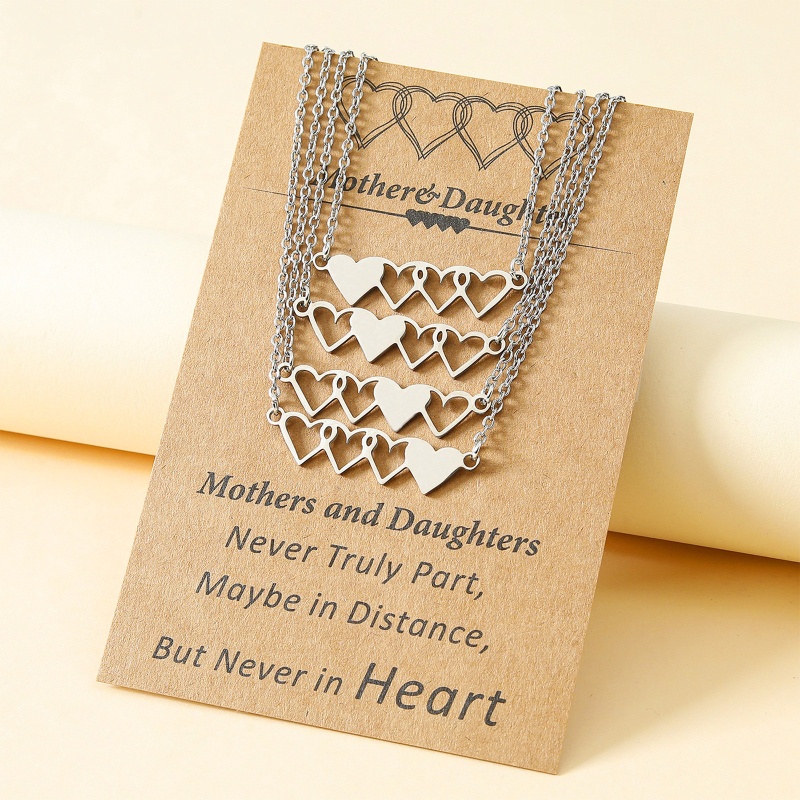 Set 2 / 4 / 3 Vòng Tay / Dây Chuyền Mặt Hình Trái Tim