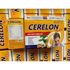 CERELON GOLD - Giúp hoạt huyết dưỡng não, lưu thông máu, giảm tiền đình - Hộp 100 viên