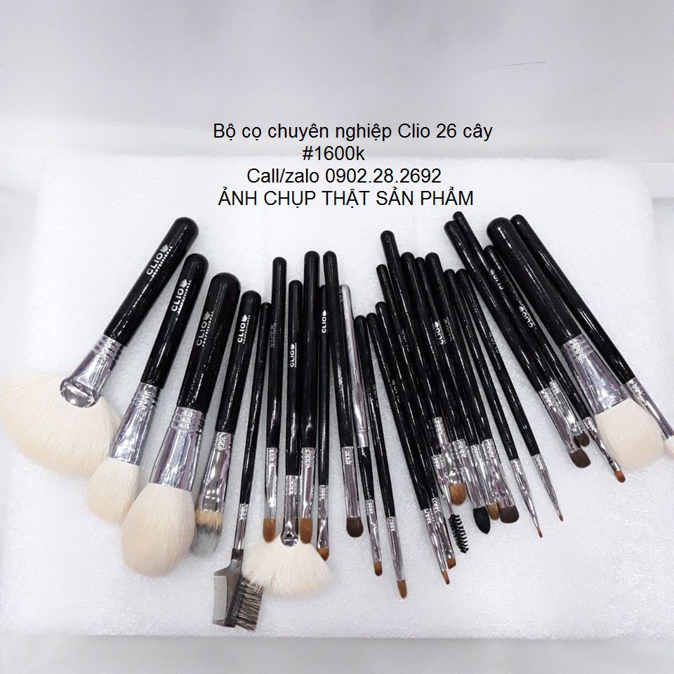 Bộ Cọ Clio 26 Cây Đen ảnh thật