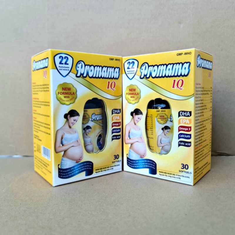 Promama IQ bổ sung vitamin cho mẹ bầu - Hộp 30 viên