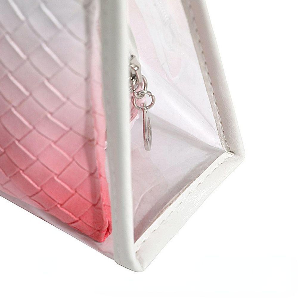 Bộ Ba Món Túi Đựng Mỹ Phẩm Chống Thấm Nước Họa Tiết Đan Thời Trang