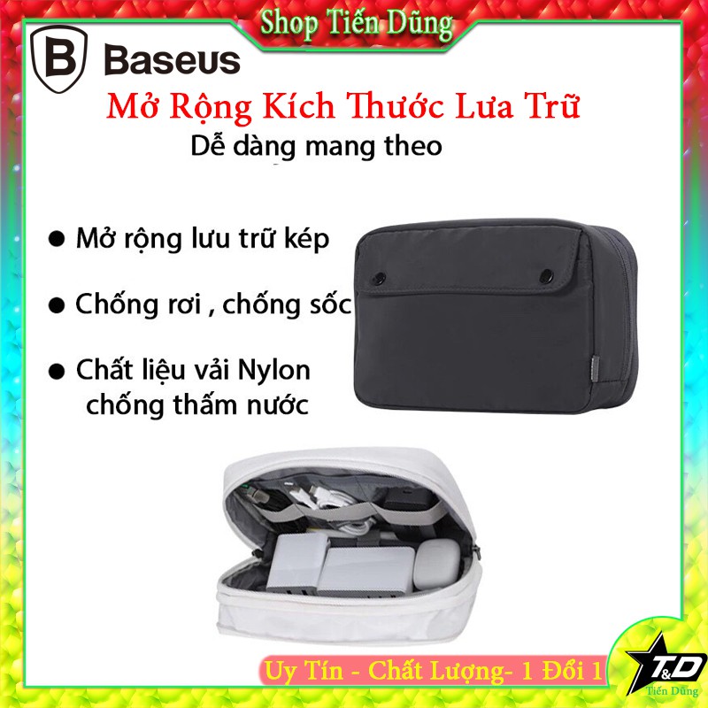 Túi phụ kiện chống rơi chống sốc vải nylon chống thấm nước hàng baseus