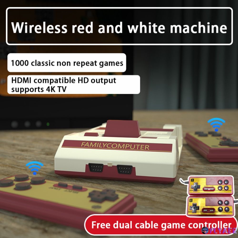 Máy Chơi Game Cầm Tay Không Dây 2.4g Fc 1000 Trò Cho Gia Đình