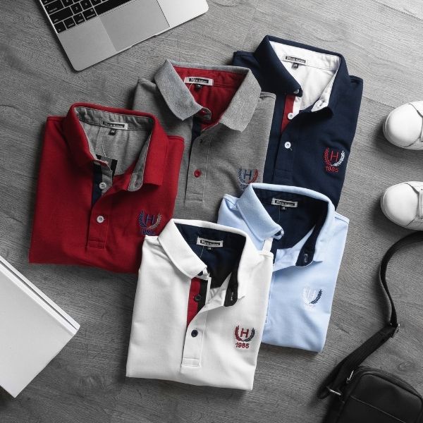 Áo thun cá sấu nam polo có cổ bẻ phối kẻ sọc ngang trẻ trung niên Nexx&amp;Dee PL22