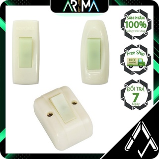 Công tắc điện dạ quang ARIMA SOPOKA, Cực đồng đúc, Loại treo và gắn tường, Bảo hành 12 tháng