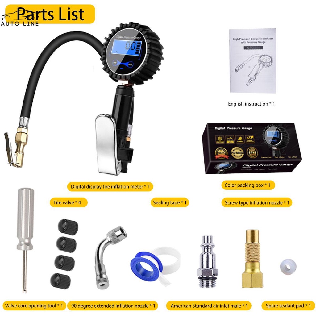 Dụng Cụ Bơm Bánh Xe 3-200 PSI SHOPCYC6046