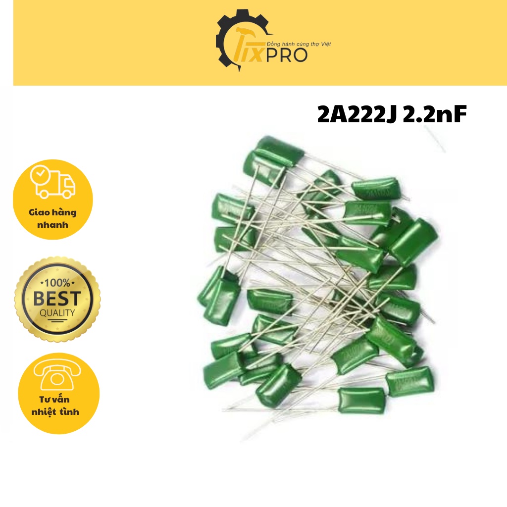 Tụ mica 2A222J 2.2nF 100V (10c)
