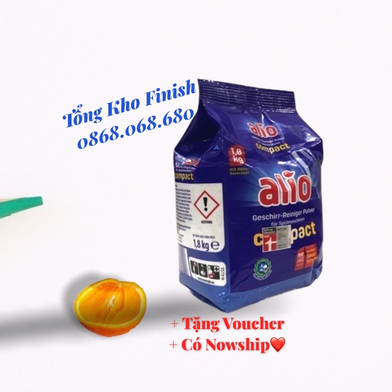 Bột rửa bát Alio gói 1,8kg NEW 2020 - tiết kiệm + sạch + mùi thơm nhẹ