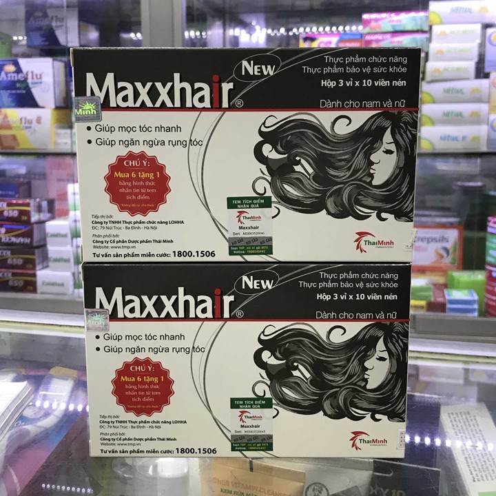 [TÍCH ĐIỂM MUA 6 TẶNG 1] - Maxxhair New Chính Hãng Ngăn Rụng Tóc - Tóc Bóng Mượt (Hộp 30 VIên) | BigBuy360 - bigbuy360.vn