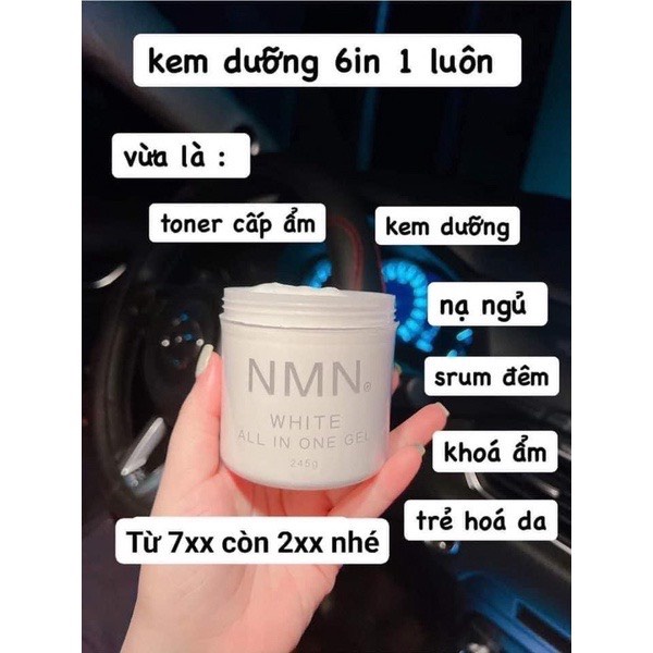 Kem Dưỡng Trắng Da NMN White All In One Gel Nhật Bản Cấp Ẩm - Phục Hồi Da 245g - DUXBO