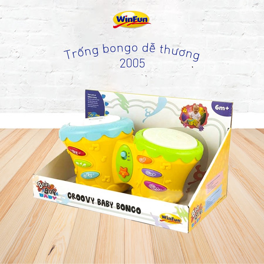 [BAO GIÁ SHOPEE] Trống bongo dễ thương Winfun 2005 chính hãng