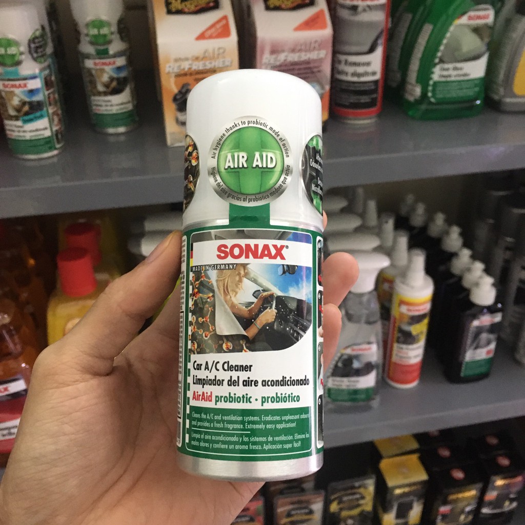 Khử mùi điều hòa Sonax Car AC Cleaner Hương Trà Xanh