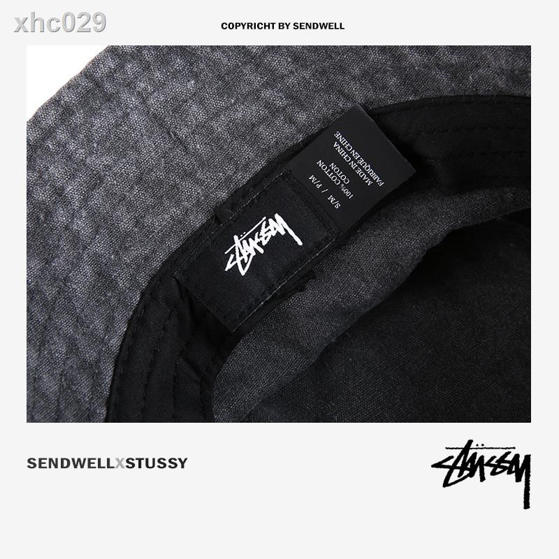 Mũ Tai Bèo Màu Xám In Logo Stussy Cá Tính