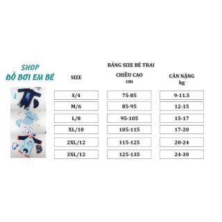 (Có sẵn) đồ bơi liền cho bé trai hình cá mập