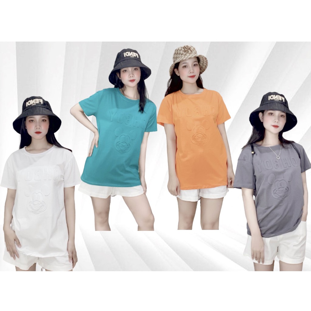 Áo thun gấu chữ BOY FREE SIZE,Vải cotton