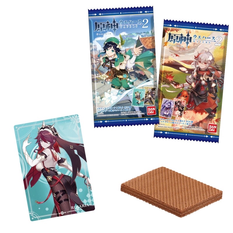 Thẻ bánh xốp metal wafer trò chơi genshin impact- vol 2