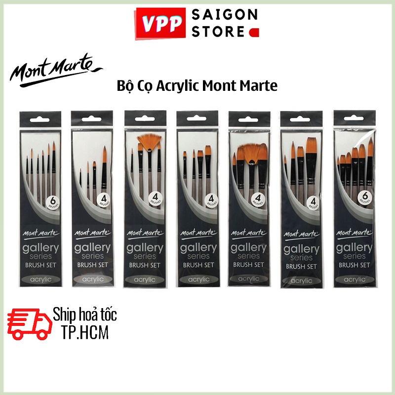 Bộ Cọ Acrylic Mont Marte - Gallery Series Brush Set Acrylic