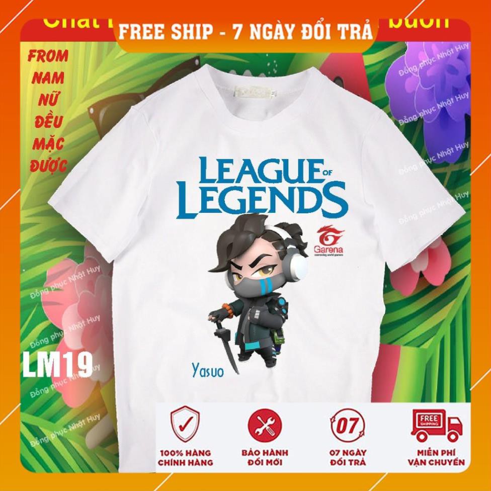 [FreeShip]  áo thun game Liên minh huyền thoại lol LM16, chất đẹp, bao đổi trả,phông, yasuo, teamo,leesin, tôn ngộ không