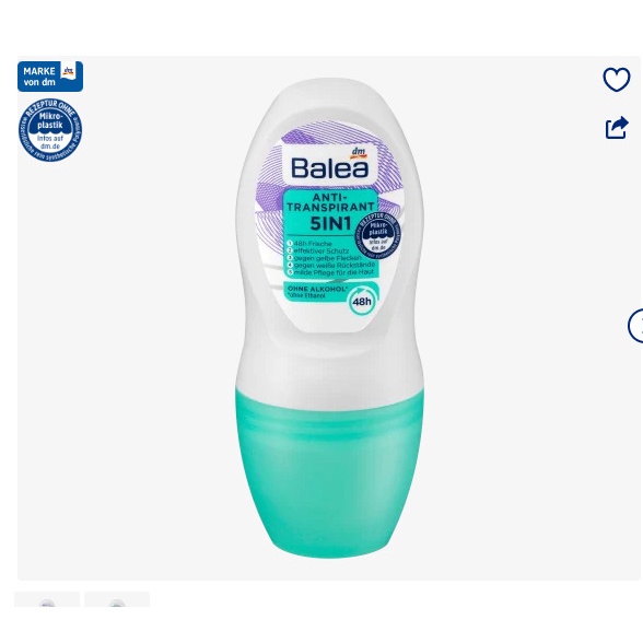 Lăn Khử Mùi Balea 50ml Đức cho cả nam và nữ