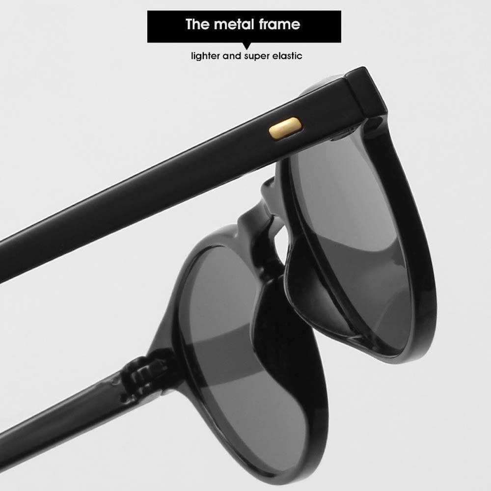 Kính Chống Nắng VANES1 Gọng Tròn In Họa Tiết Da Báo Bằng Kim Loại Phong Cách Punk Hàn Quốc Cho Nam