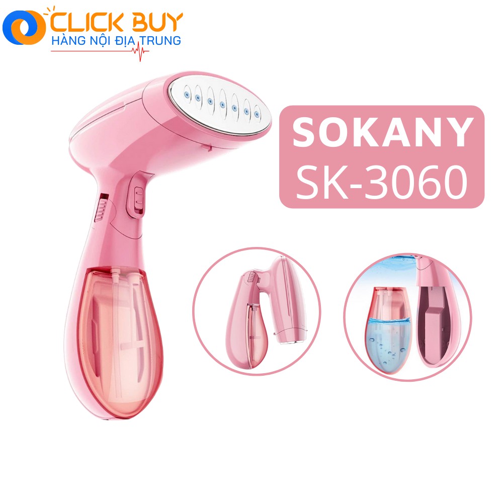 Bàn Là Hơi Nước Cầm Tay Gấp Gọn Sokany SK-3060 Tiện Dụng - HÀNG CHÍNH HÃNG BẢO HÀNH 1 NĂM