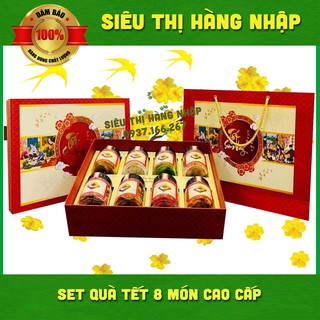 Hộp quà biếu tết cao cấp 8 món