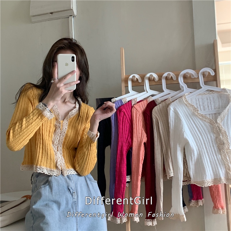 Áo Khoác Cardigan Dệt Kim Tay Dài Viền Ren Kiểu Retro Thời Trang Cho Nữ 8 Màu Lựa Chọn | BigBuy360 - bigbuy360.vn