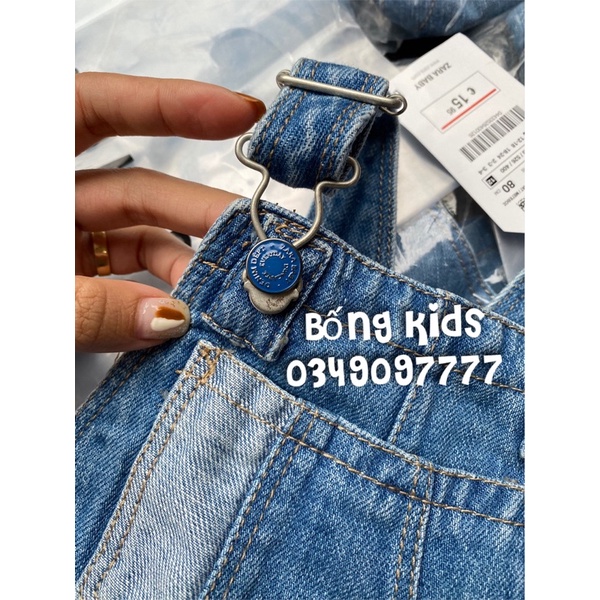 Short Yếm Bé Trai Túi Pha Màu Denim ZR