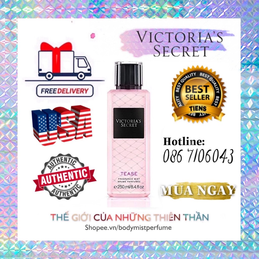 𝗕𝗢𝗗𝗬𝗠𝗜𝗦𝗧𝗣𝗘𝗥𝗙𝗨𝗠𝗘⚜️Xịt Thơm Victoria’s Secret Tease Fragrance Mist 250ml
