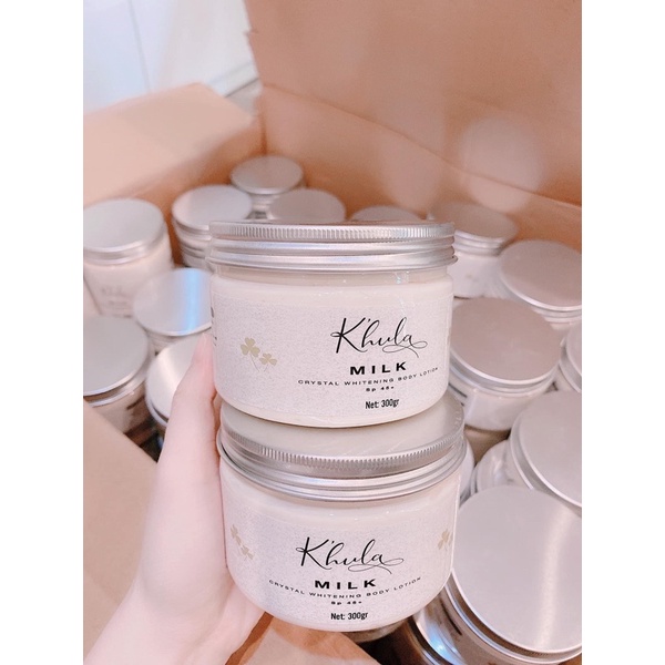 Kem dưỡng trắng da body K'HULA MILK, hộp 300gr, không bết rít, không lộ vân kem, hàng chính hãng Huyền Milk Boutique