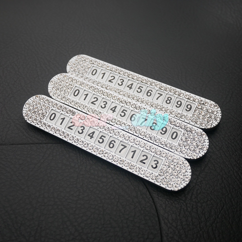 Bảng Số Điện Thoại Đỗ Xe Tạm Thời Đính Đá Trang Trí Cho Xe Hơi Thẻ