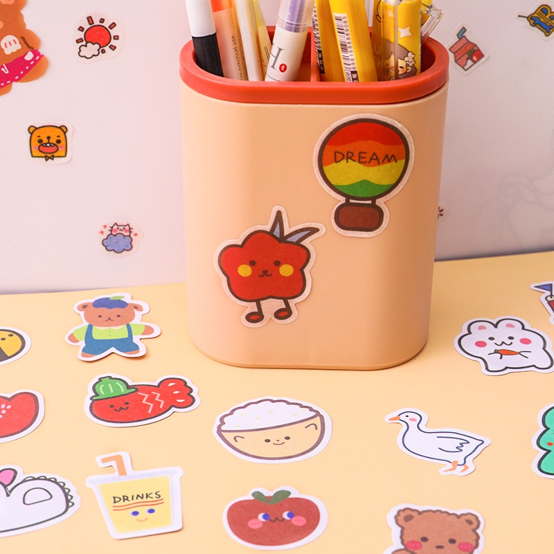 Sticker dán sổ dạng gói nhiều chi tiết ngỗ nghĩnh dễ thương