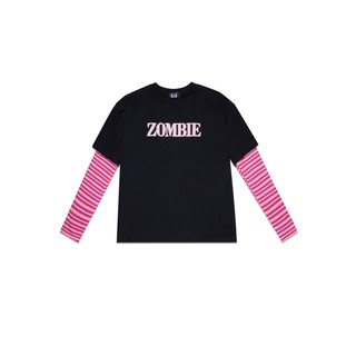 Áo ZOMBIE® Pink Stripes Sweater - Black