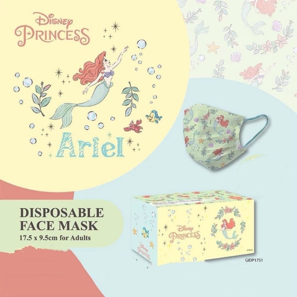 Set 10 / 20 / 50 Khẩu Trang 3 Lớp Dùng Một Lần In Hình Frozen / Công Chúa Lọ Lem / Công Chúa Lọ Lem / Alice Nhiều Màu Sắc Cho Người Lớn