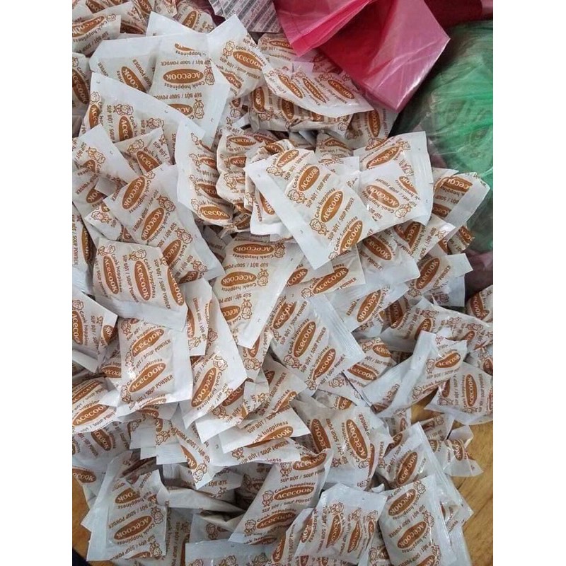 Muối mì tôm Hảo Hảo gói nhỏ chua cay chuẩn vị (set 50-100 gói) - Túi zip có chống ẩm -giadunghn1