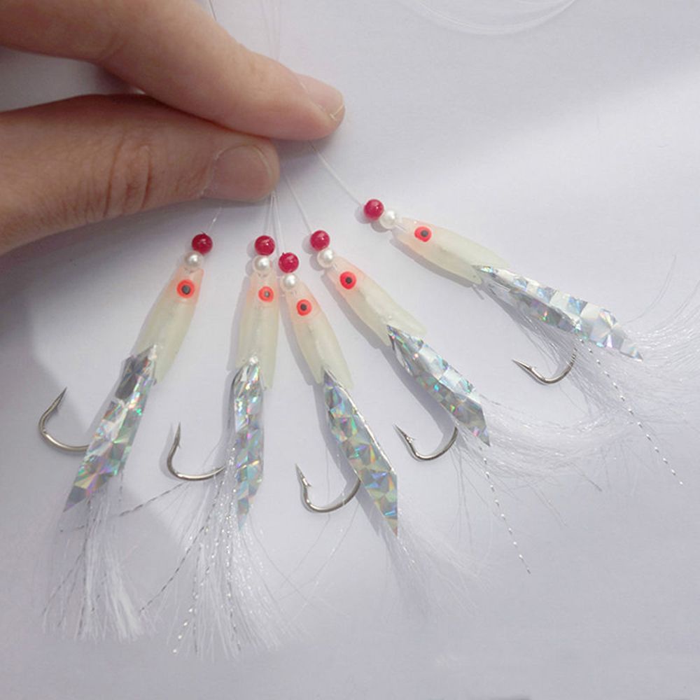 Bộ 5 Móc Câu Phát Sáng Bằng Thép Carbon Chất Lượng Cao