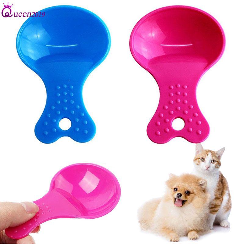 Ready Stock Pet Supplies Food Shovel Plastic 2 Colors Food Pet Spoon Small Pet Spoon Tool Ada