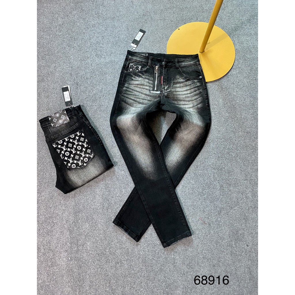 Quần Bò Nam Quần DSQ Khoá Lệch Thêu Logo Màu Đen Cực Sang | BigBuy360 - bigbuy360.vn