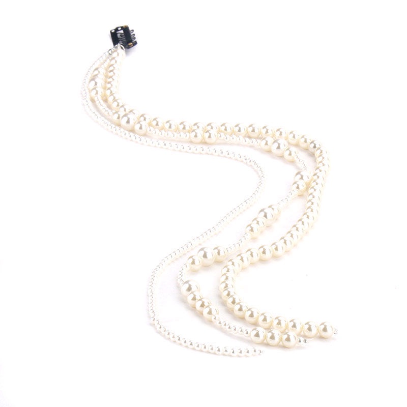 Dây Cột Tóc Dạng Chuỗi Hạt Ngọc Trai Dài Phong Cách Nhật Hàn Cổ Điển Thời Trang Cho Nữ