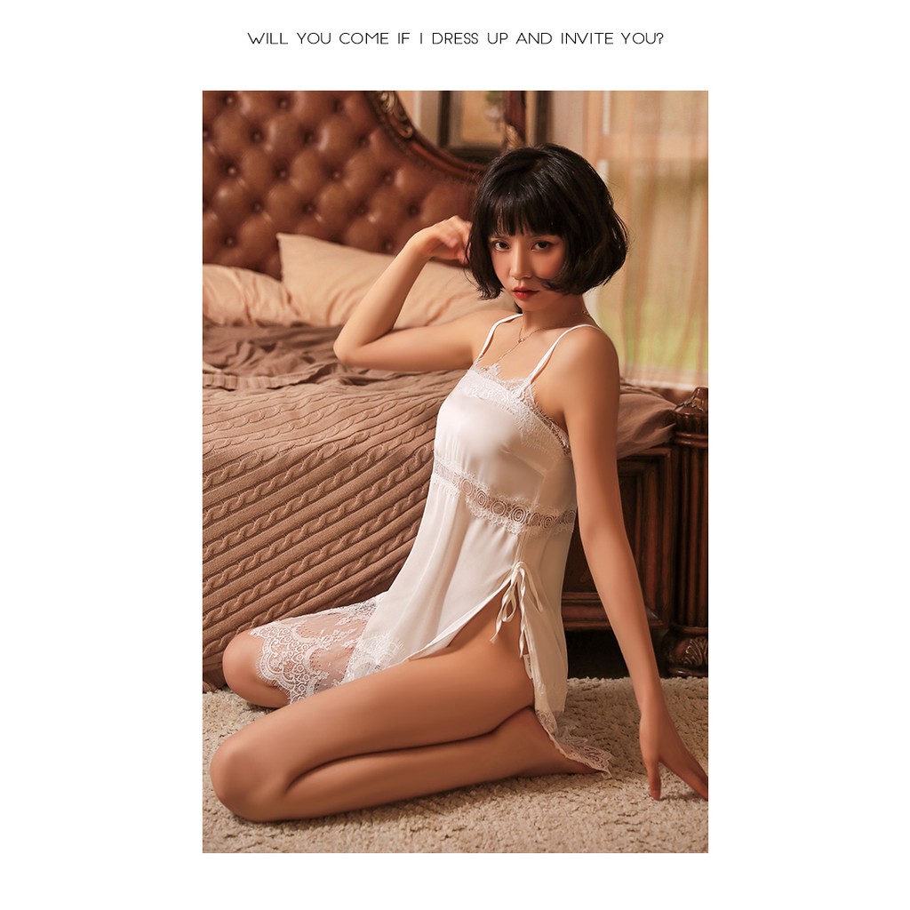 ♥️[Q11.HCM] ♥️[LL687] Váy ngủ sexy Vải Satin - Đầm ngủ hai dây quyến rũ  Cô chủ nhỏ chuyên sỉ