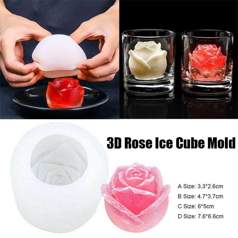 KUNHEV Khuôn Silicone Làm Đá/Đá Viên Hình Hoa Hồng 3D Handmade