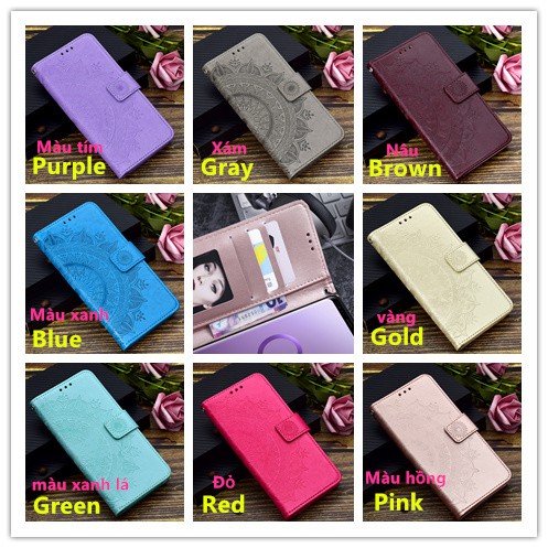 Bao da điện thoại dạng ví nắp lật họa tiết dập nổi thời trang cho Samsung J3 J7 J2Pro 2018 | BigBuy360 - bigbuy360.vn