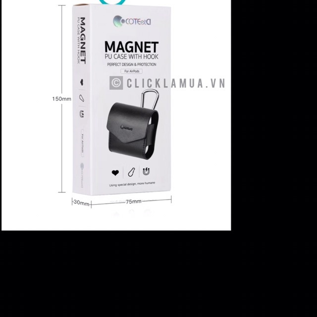 Ốp da bảo vệ Airpods hãng Coteetci