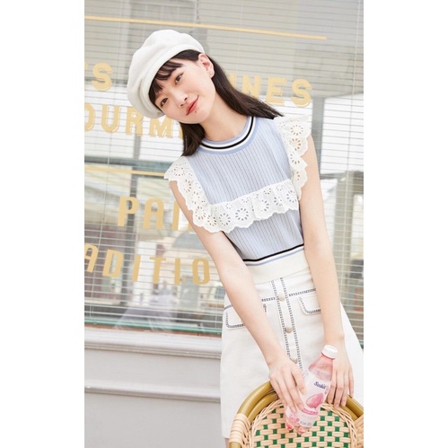Áo croptop xanh pastel nữ tính VERO MODA