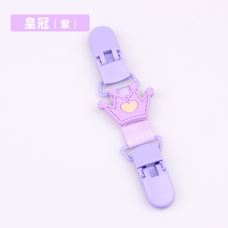 Kẹp Ti Giả Bằng Silicon Có Dây Xích / Kẹp / Khăn Tay Hoạt Hình Cho Bé