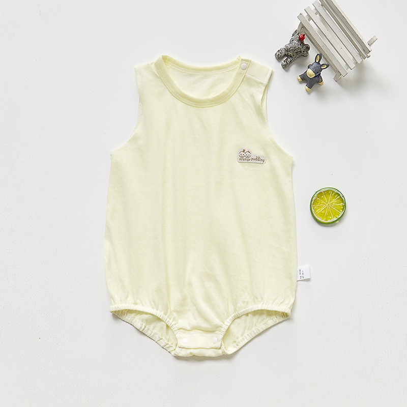 Baby Triangle One-piece Summer Thin Pajamas Newborn Baby Men's and Women's Children's Sleeveless Vest Children's Fart Clothes