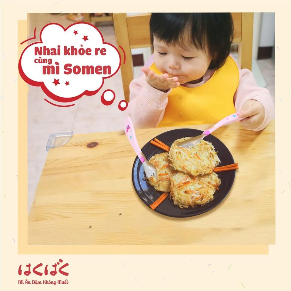 Mì ăn dặm Baby Somen Haku Baku dành cho trẻ từ 5 tháng tuổi gói 100g