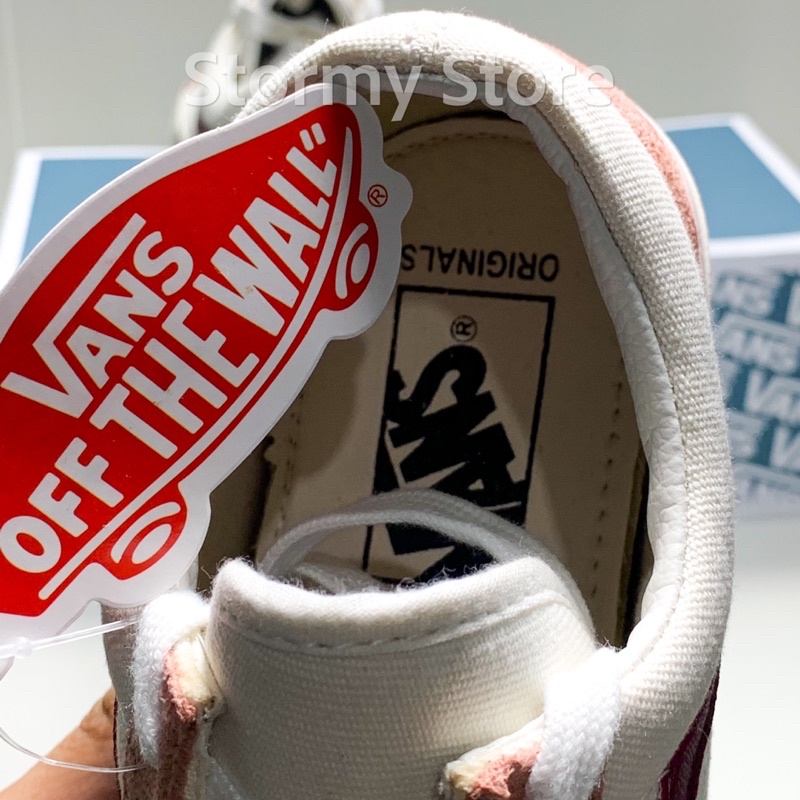 Giày Vans Hồng Trắng Full Box Xanh Chuẩn 1:1